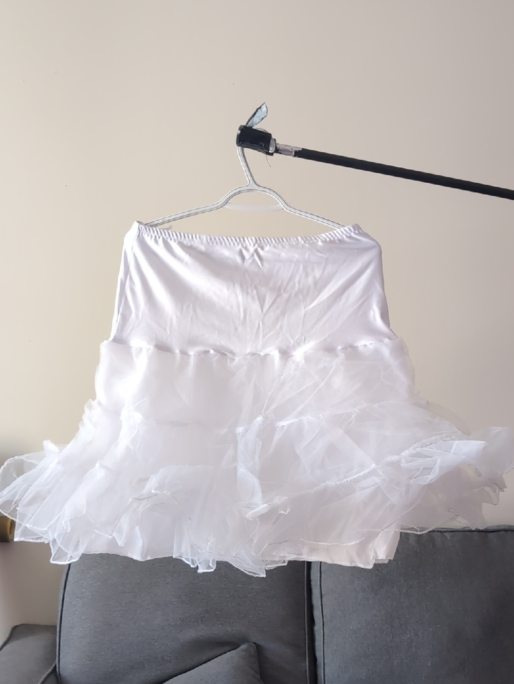 White Ruffled Tulle Petticoat Slip